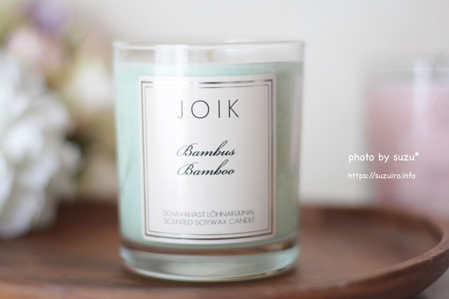 JOIK Bamboo soy wax scented candle