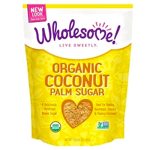 Wholesome Sweeteners, Inc., Organic Coconut Palm Sugar, 1 lb. (16 oz) - 454 g